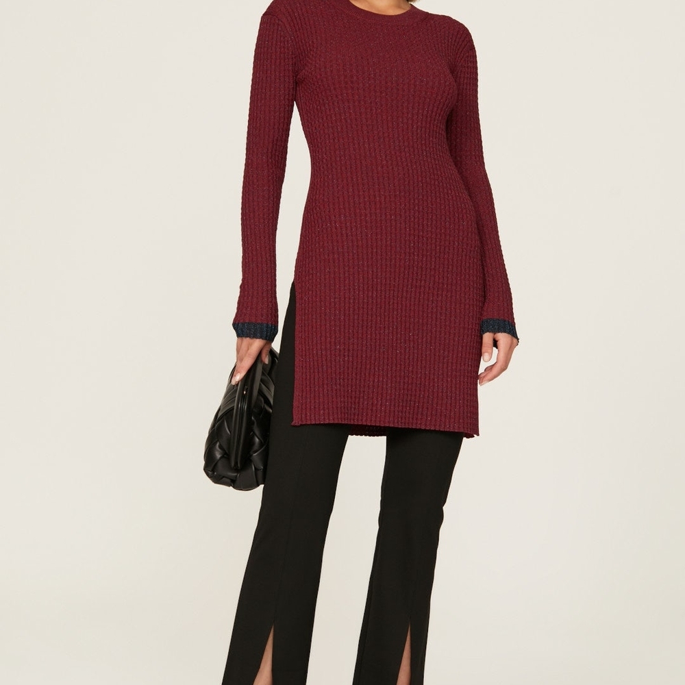 Marina Moscone Crew Neck Sweater Dress